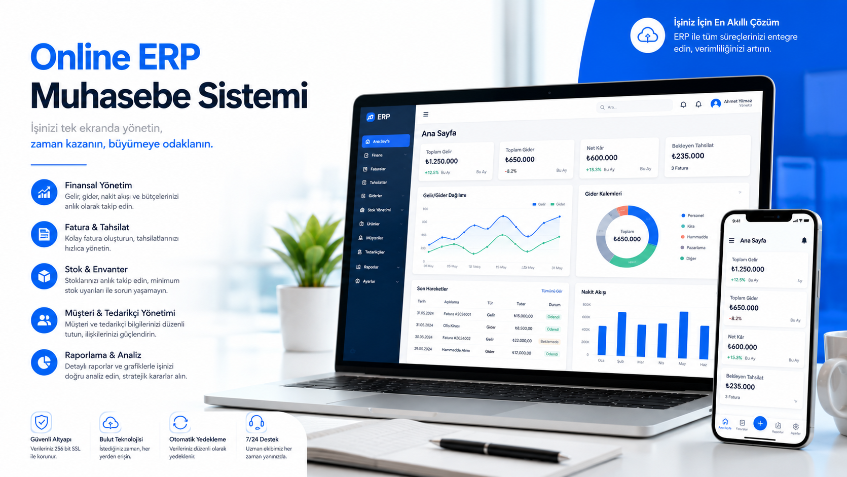 Muhasebe ERP Online Otomasyon Sistemi